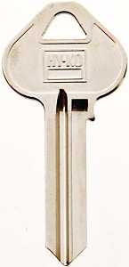 Hy-Ko 11010RU16 Key Blank, Brass, Nickel, For: Russwin and Corbin Cabinet, House Locks and Padlocks, RU16 Key Number, Pack of 10