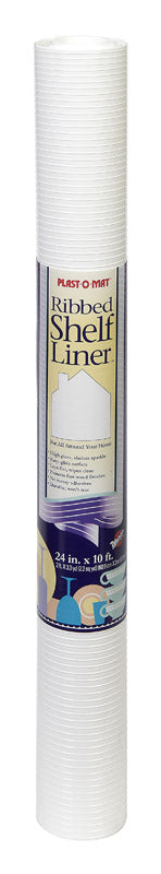 Warp's Plast-O-Mat 10 ft. L X 24 in. W White Non Adhesive Ribbed Shelf Liner