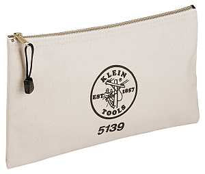 Klein Tools 5139 Canvas Bag, 4-1/4 in W, 7 in D, 12-1/4 in H, Cordura Ballistic Nylon, White