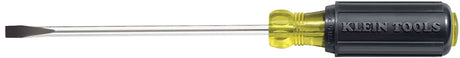Klein Tools 605-4 Screwdriver, 1/4 in Drive, Cabinet Drive, 8-11/32 in OAL, 4 in L Shank, Rubber Handle