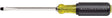 Klein Tools 600-6 Screwdriver, 5/16 in Drive, Keystone Drive, 10-15/16 in OAL, 6 in L Shank, Rubber Handle