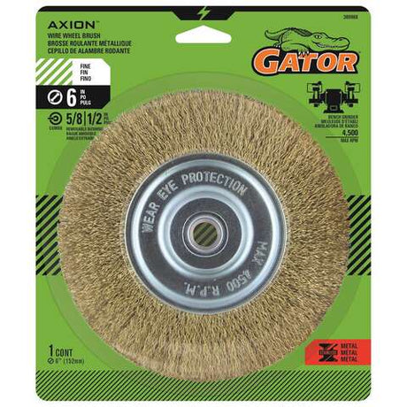 Gator 6 in. Fine Cable Twist Wire Wheel Brush Brass Coated Steel 4500 rpm 1 pc