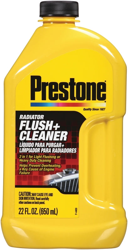 Prestone AS-105Y Series AS105Y Radiator Flush and Cleaner, 22 oz Bottle, Liquid, Sweet