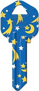 Hy-Ko 16010KW1-03 Key Blank, Celestial, Brass, Painted, For: Kwikset KW1, Titan KW10 Keyways, Pack of 10