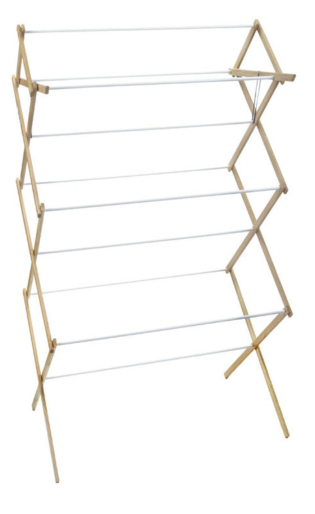 Madison Mill 52.5 in. H X 29.5 in. W X 18.25 in. D Wood Accordian Collapsible Clothes Drying Rack, Pack of 4