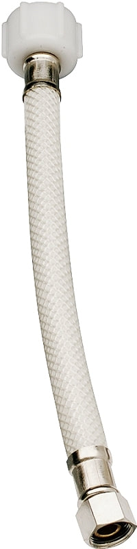 Plumb Pak EZ Series PP23872 Toilet Supply Tube, 3/8 in Inlet, Compression Inlet, 7/8 in Outlet, Ballcock Outlet, 20 in L