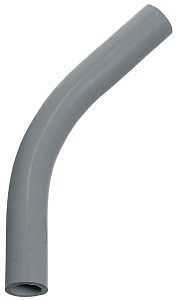Carlon UA7ADR-CAR Elbow, 1/2 in Trade Size, 45 deg Angle, SCH 80 Schedule Rating, PVC, Plain End, Gray