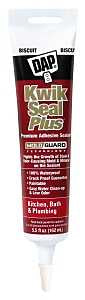 DAP 18539 Adhesive Sealant, Biscuit, 24 hr Curing, -20 to 180 deg F, 5.5 oz Tube