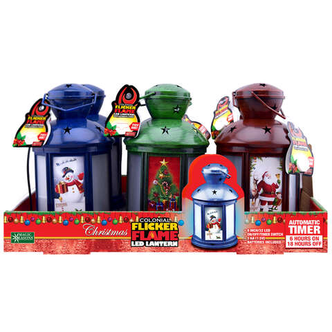 Magic Seasons Christmas Colonial LED Lantern 1 pk, Pack of 6