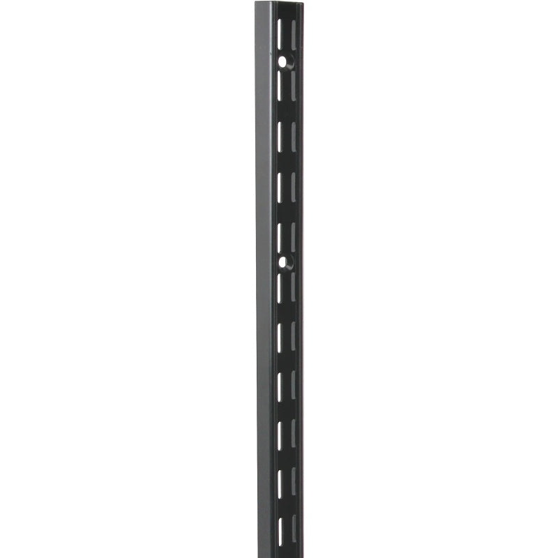 Knape & Vogt 82 BLK 39 Series Shelf Standard, Black, 450 lb, 14 ga Thick Material, 1-1/16 in W, 39 in H, Steel, Pack of 10