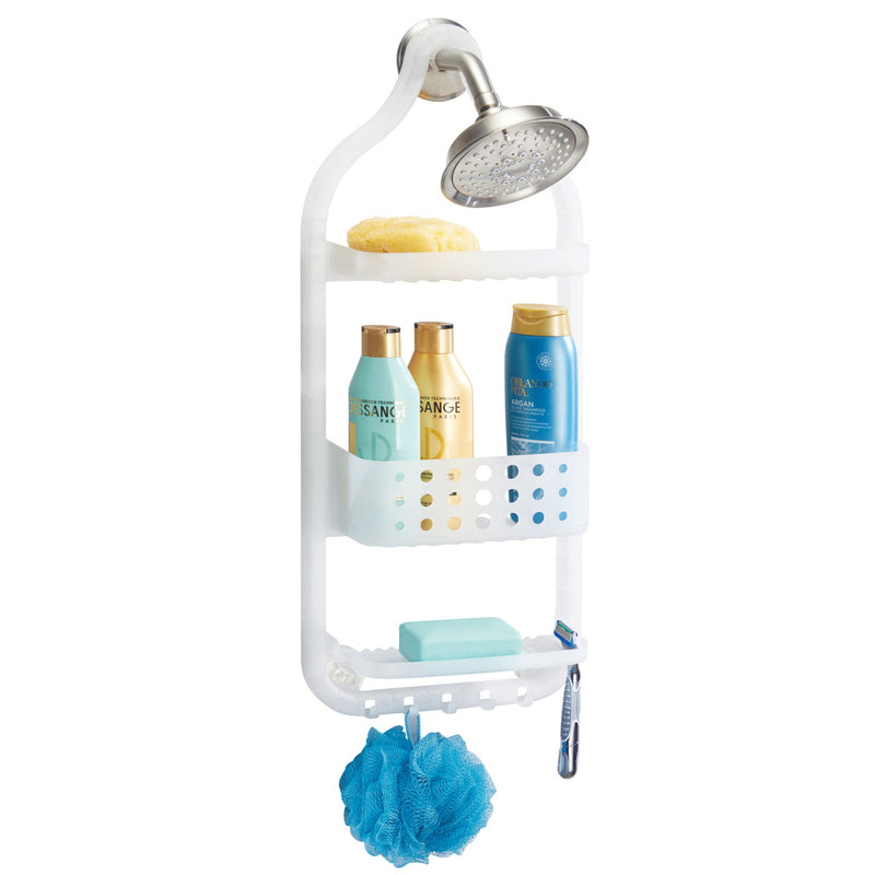 iDesign Circlz 26 in. H X 11 in. W X 5 in. L White Shower Caddy