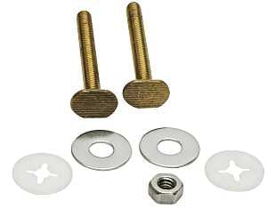 Fluidmaster 7111 Bowl-to-Floor Bolt, 3 in L Dimensions, Brass, Pack of 10