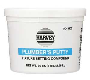 Harvey 043105 Plumbers Putty, Solid, Off-White, 5 lb Cup