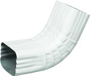Amerimax 27064 Front Gutter Elbow, Aluminum, White