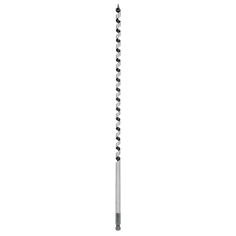 Irwin WeldTec 3043004 Auger Drill Bit, 3/8 in Dia, 17 in OAL, Twist Flute, 1-Flute, 3/8 in Dia Shank