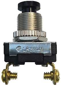 Gardner Bender GSW-22 Pushbutton Switch, 6/3 A, 120/240 V, SPST, Screw Terminal, Chrome