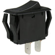 Gardner Bender GSW Series GSW-41 Rocker Switch, 8/16 A, 125/250 V, SPST, 0.55 x 1.12 in Panel Cutout, Black