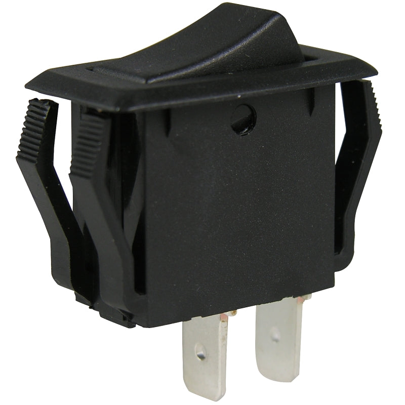 Gardner Bender GSW Series GSW-41 Rocker Switch, 8/16 A, 125/250 V, SPST, 0.55 x 1.12 in Panel Cutout, Black