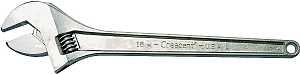 Crescent AC118 Adjustable Wrench, 18 in OAL, 2.063 in Jaw, Steel, Chrome, I-Beam Handle