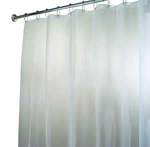 iDESIGN 14752 Shower Curtain/Liner, 72 in L, 72 in W, EVA Foam, White