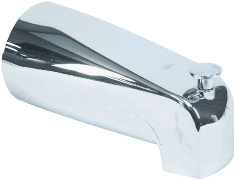 US Hardware P-522C Bathtub Spout with Diverter, 12.63 in L, 8-3/4 in W, 11-3/4 in H, 1/2 in Connection, NPT, Plastic