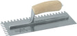 Marshalltown 704S Trowel, 3/32 in W x 3/32 in D Notch, 11 in L, 4-1/2 in W, U Notch, Curved Handle