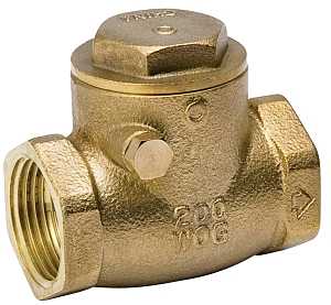 B & K ProLine Series 101-004NL Check Valve, 3/4 in, IPS, 200 psi Pressure, Brass Body