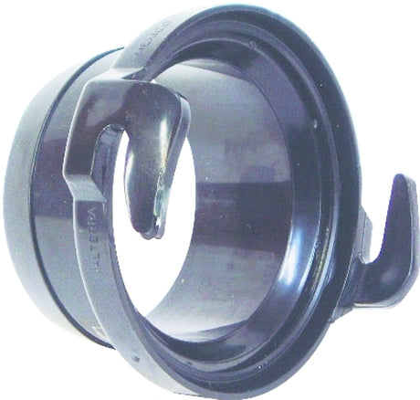 US Hardware RV-309B Hose Adapter with Bayonet Hook, 3 in ID, ABS, Black
