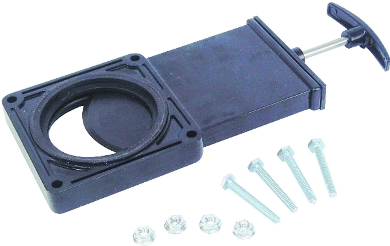US Hardware RV-515B Waste Gate, Black, ABS/Stainless Steel, Includes Installation Bolts and Nuts