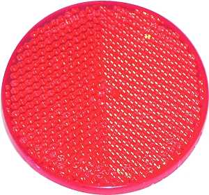 US Hardware RV-657C Safety Reflector, Red Reflector, Plastic Reflector, Adhesive Mounting