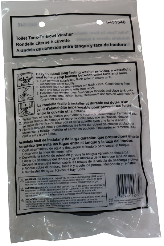 ProSource 24370 Toilet Tank and Bowl Washer, Rubber, Black, Black