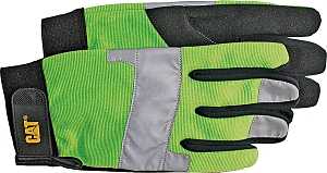 Cat CAT012214L Utility Gloves, L, Synthetic Leather, Black/Fluorescent Green