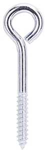 ProSource LR249 Lag Screw Eye, 7.8 mm Thread, Screw Thread, 1-1/2 in L Thread, 1-1/16 in Dia Eye, 209 lb Working Load, Pack of 10