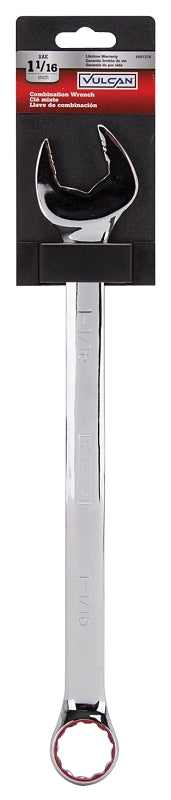 Vulcan MT6546642 Combination Wrench, SAE, 1-1/16 in Head, Chrome Vanadium Steel