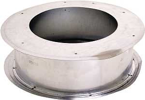 AmeriVent 5EWT Series Wall Thimble, 5-9/16 in ID x 3-1/16 in L Dimensions, 0.018 ga, Galvanized Steel