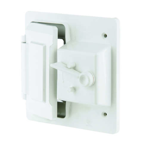 TayMac Square Plastic 2 gang 4-3/4 in. H X 4-3/4 in. W Combo Box Cover