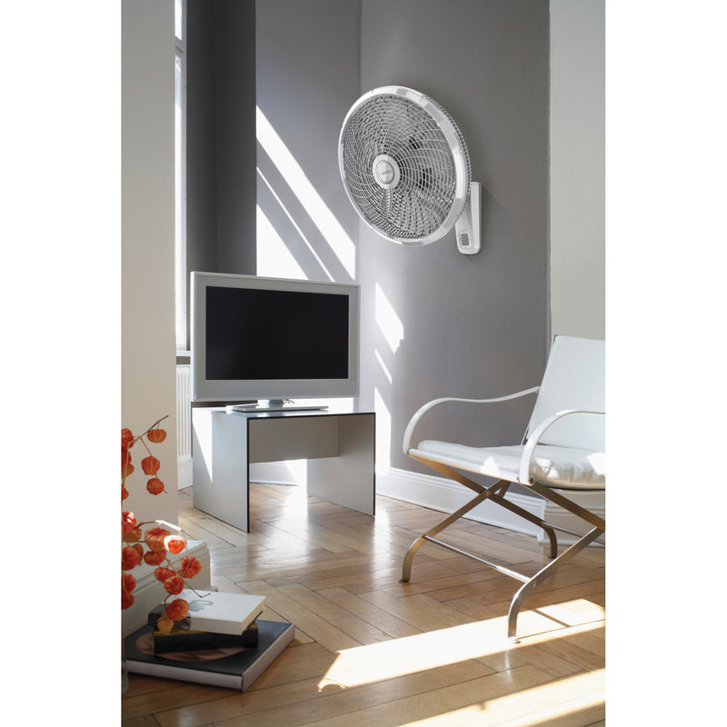 Lasko 22.5 in. H X 18 in. D 3 speed Oscillating Wall Mount Fan Remote Control
