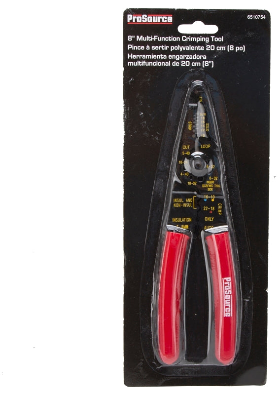ProSource CP-C8153L Wire Stripper, 10 to 22 AWG Wire, 10 to 22 AWG Stripping, 10 to 22 AWG Cutting Capacity, 8 in OAL