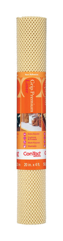 Con-Tact Grip Premium 4 ft. L X 20 in. W Almond Non-Adhesive Shelf Liner, Pack of 6