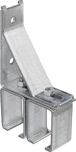 National Hardware N104-414 Box Rail Bracket, 4-25/32 in W x 1-3/4 in D x 8-1/16 in H Dimensions, Steel, Galvanized, Pack of 2