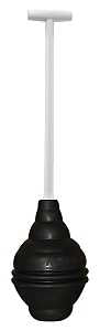 Korky BEEHIVE Max 99-4A Toilet Plunger, Black, 6 in Cup, T-Shaped Handle