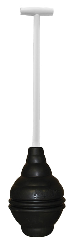 Korky BEEHIVE Max 99-4A Toilet Plunger, Black, 6 in Cup, T-Shaped Handle