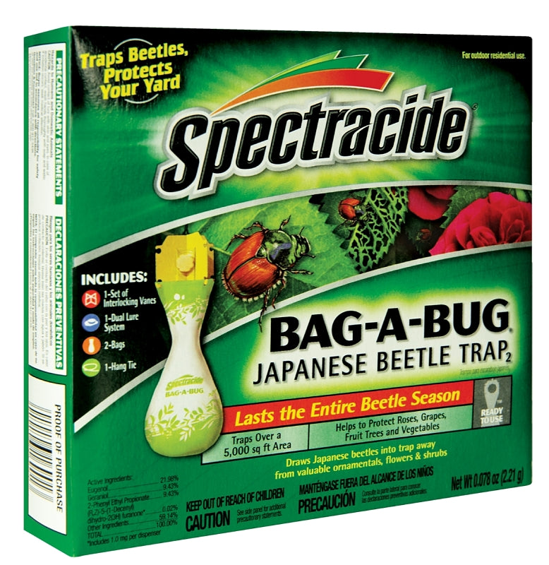 Spectracide 56901 Japanese Beetle Trap, Solid, Floral, Yellow
