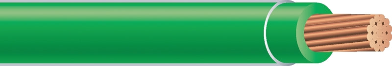 Southwire 22977337 Series Building Wire, Green Sheath, 10 AWG Wire, 100 ft L, Copper Conductor, PVC Insulation