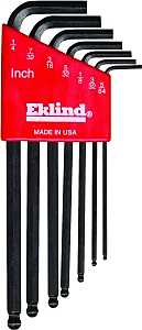 Eklind 13207 Hex Key Set, Includes: 5/64 to 1/4 in Keys, 7-Piece