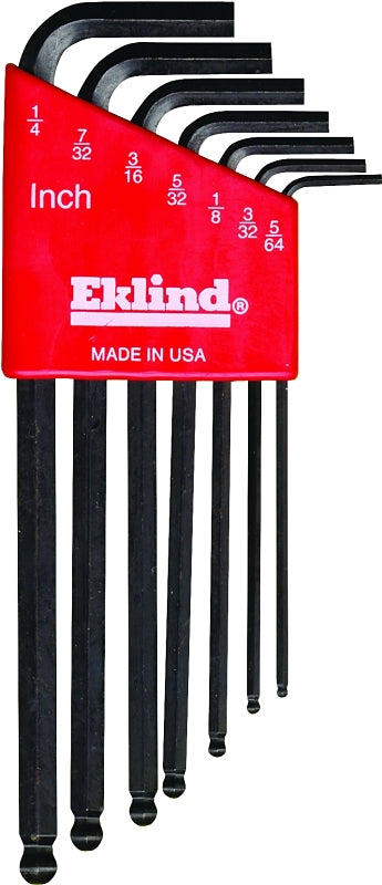 Eklind 13207 Hex Key Set, Includes: 5/64 to 1/4 in Keys, 7-Piece