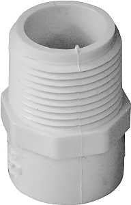 IPEX 435615 Reducing Pipe Adapter, 1/2 x 3/4 in, Slip x MPT, PVC, White, SCH 40 Schedule, 480 psi Pressure