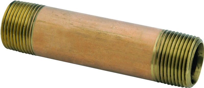 Anderson Metals 38300-0855 Pipe Nipple, 1/2 in, NPT, Brass, 900 psi Pressure, 5-1/2 in L