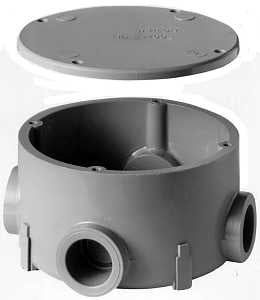 Carlon E970CD-CTN Conduit Body, 1/2 in Hub, 4-5/8 in OAL, PVC, Gray