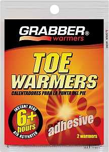 Grabber Warmers TWES Adhesive Toe Warmer, Specifications: 100 deg F Average, 107 deg F Max, 6 hr Continuous Warmth, Pack of 40